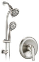 5 inch Wall-Mounted Round Shower System with Handheld Shower and Head Shower and