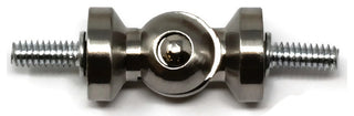 Hinged Elbow Connector for Corner Rod, Brushed Steel, 5/8"