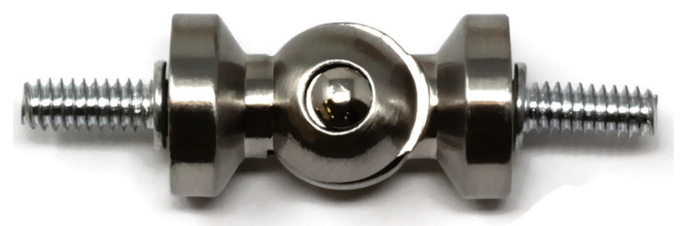 Hinged Elbow Connector for Corner Rod, Brushed Steel, 5/8"