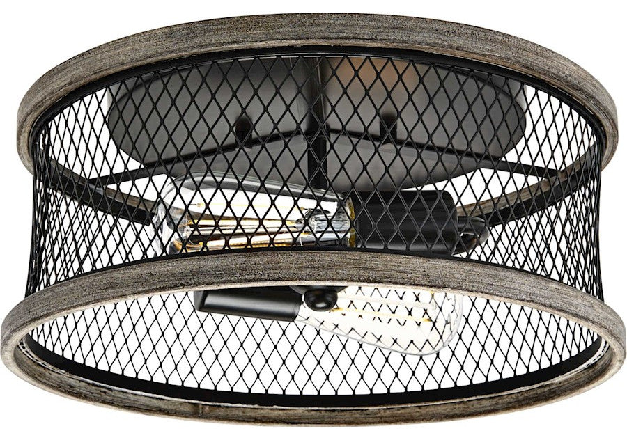 Progress Lighting Austelle 2-Light Antique Bronze 14" Flush Mount, P350154-020