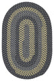 Colonial Mills Walden WN33 Charcoal/Yellow Wool Area Rug, Oval 7'x9'