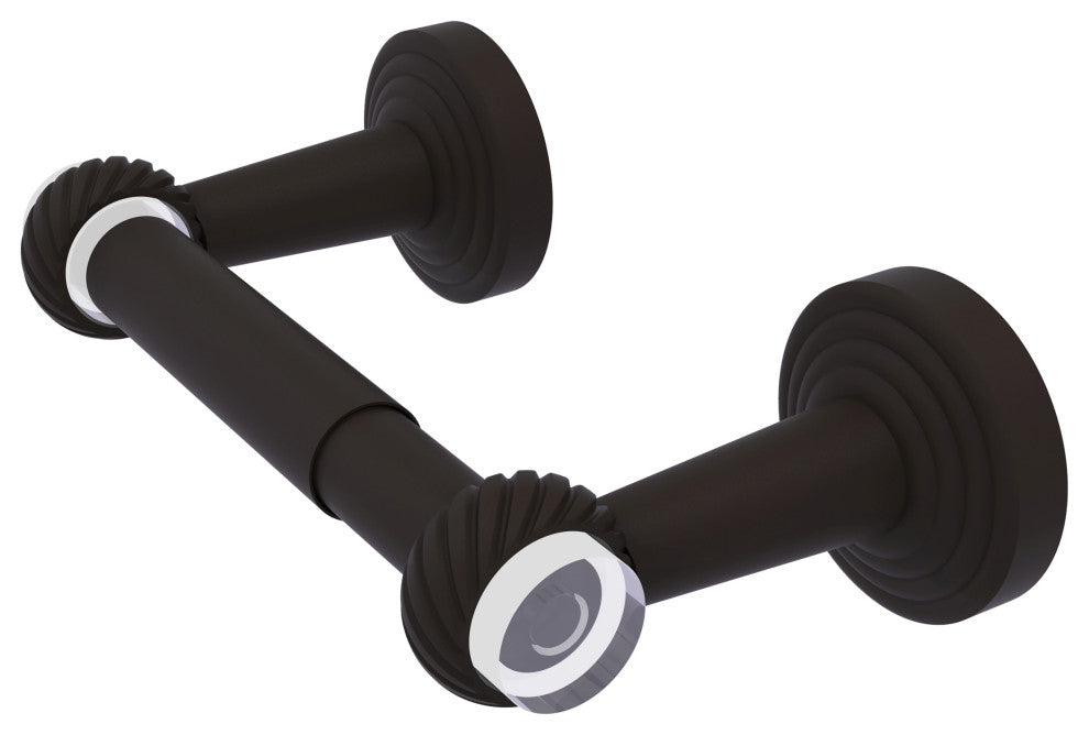 Pacific Beach 2-Post Toilet Tissue Holder with Twist Accents, Oil Rubbed Bronze