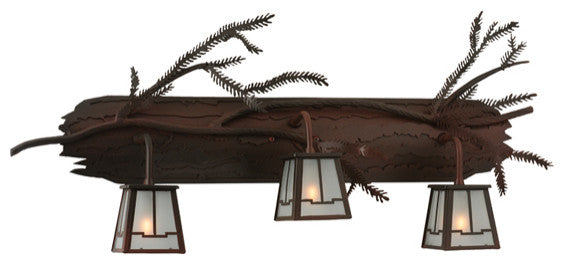 32 Wide Pine Branch Valley View 3 Light Vanity Light
