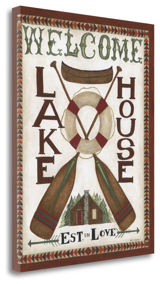 "Lake House Welcome" By Cindy Shamp, Giclee Print on Gallery Wrap Canvas