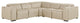 Niccolo Italian Leather 5-Piece L-Shaped Power Reclining Sectional, Beige