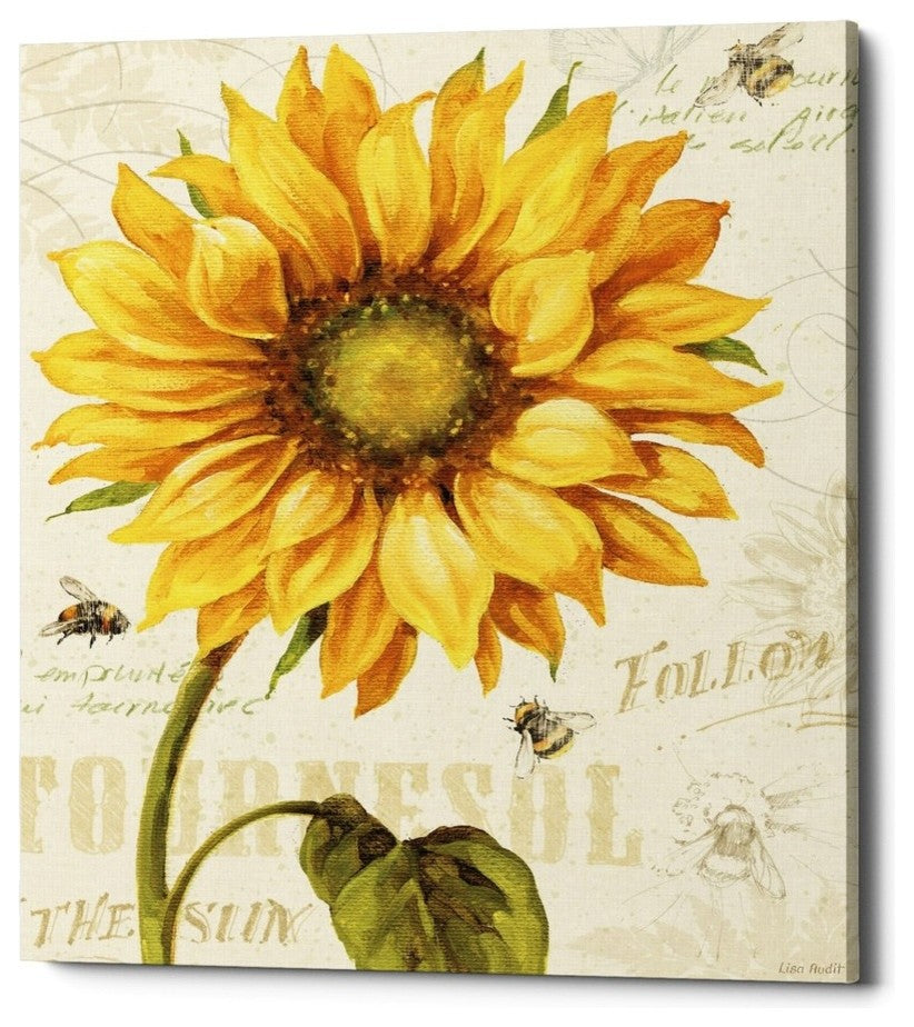 Epic Graffiti "Under The Sun I" by Lisa Audit, Giclee Canvas Wall Art, 26"x30"