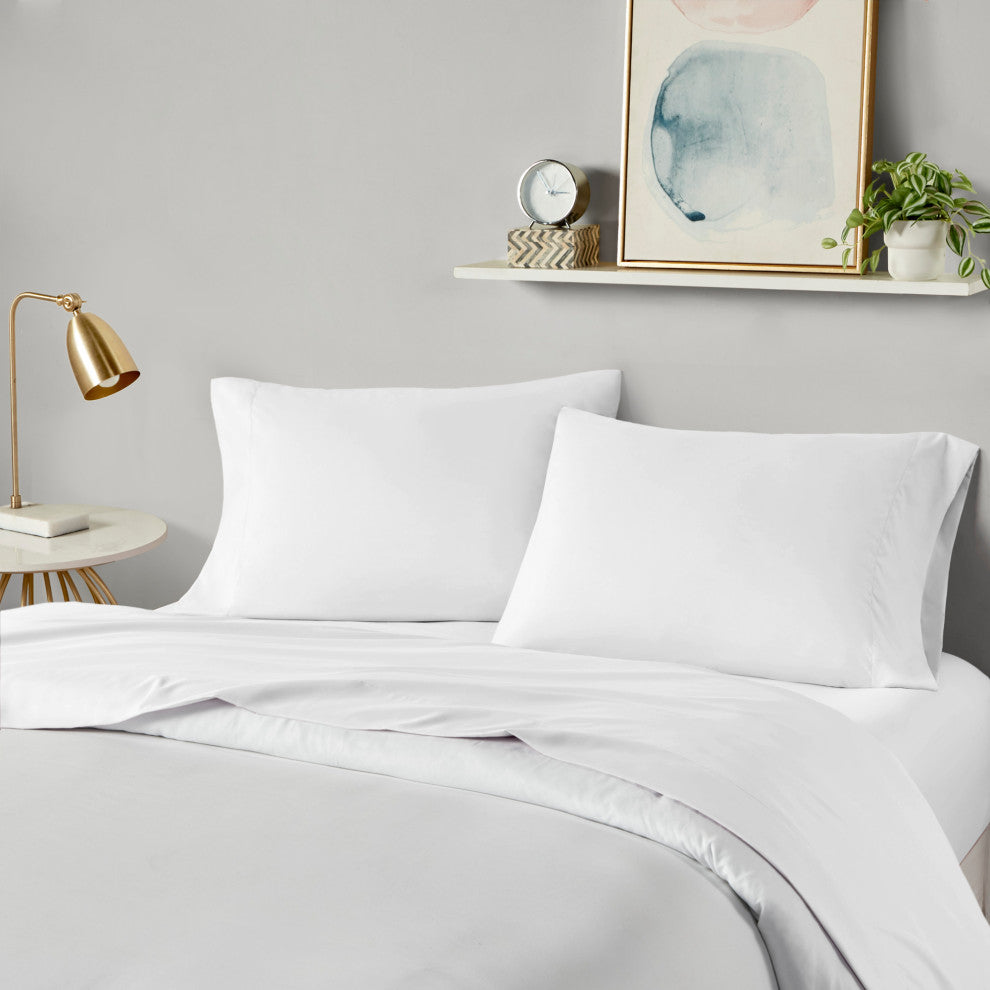 Intelligent Design Microfiber All Season Soft Touch Sheet Set, White