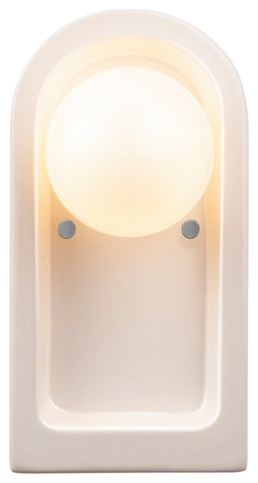 Arcade Wall Sconce, Gloss White