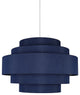 Palladio 5-tier Shade Pendant, 18"x12", Navy Blue