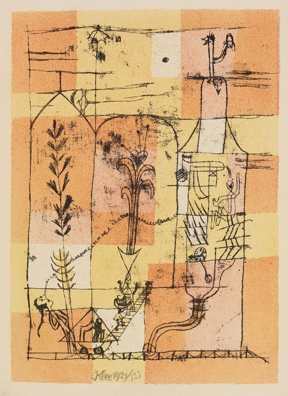 Paul Klee Hoffmanneske Scene, 18"x27" Gallery Wrapped Canvas Print