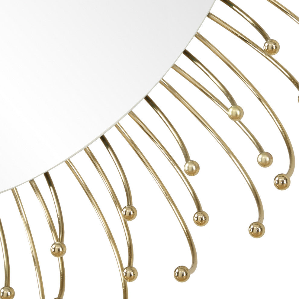 Uttermost Aga Round Gold Mirror