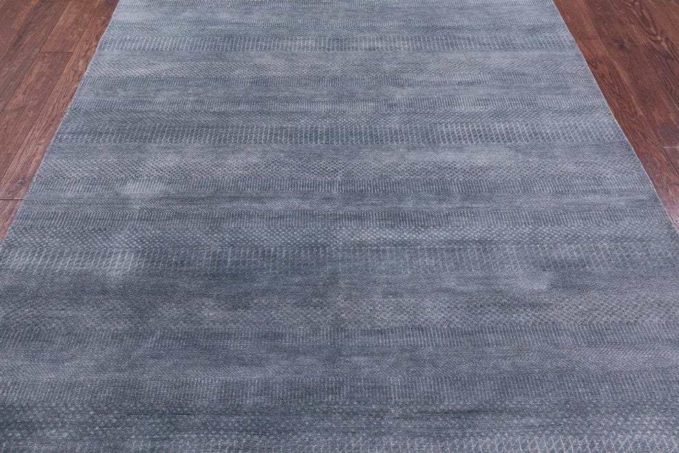 6' 1" X 8' 5" Hand-Knotted Savannah Grass Wool and Silk Rug Q11557