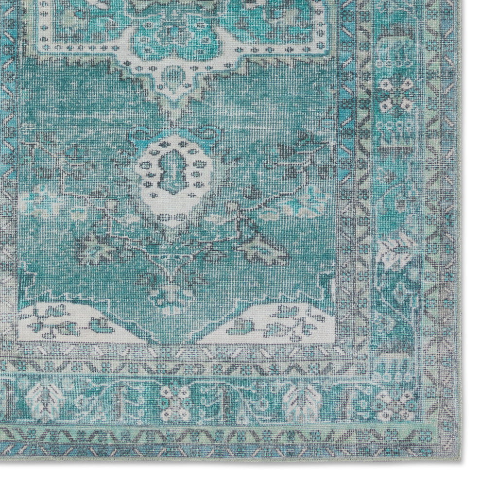 Kate Lester + Jaipur Living Tamara Medallion Teal/ Green Area Rug 2'X3'