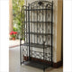 International Caravan Mandalay Iron 5-Tier Bakers Rack in Black