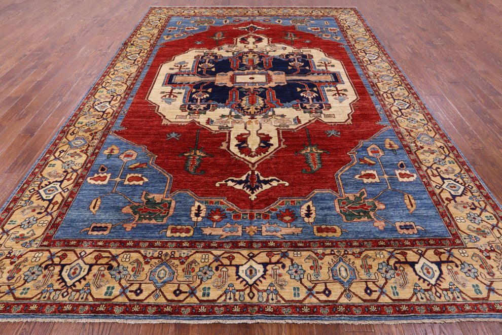 Hand Knotted Persian Fine Serapi Wool Rug 9' 8" X 13' 5" - Q12431