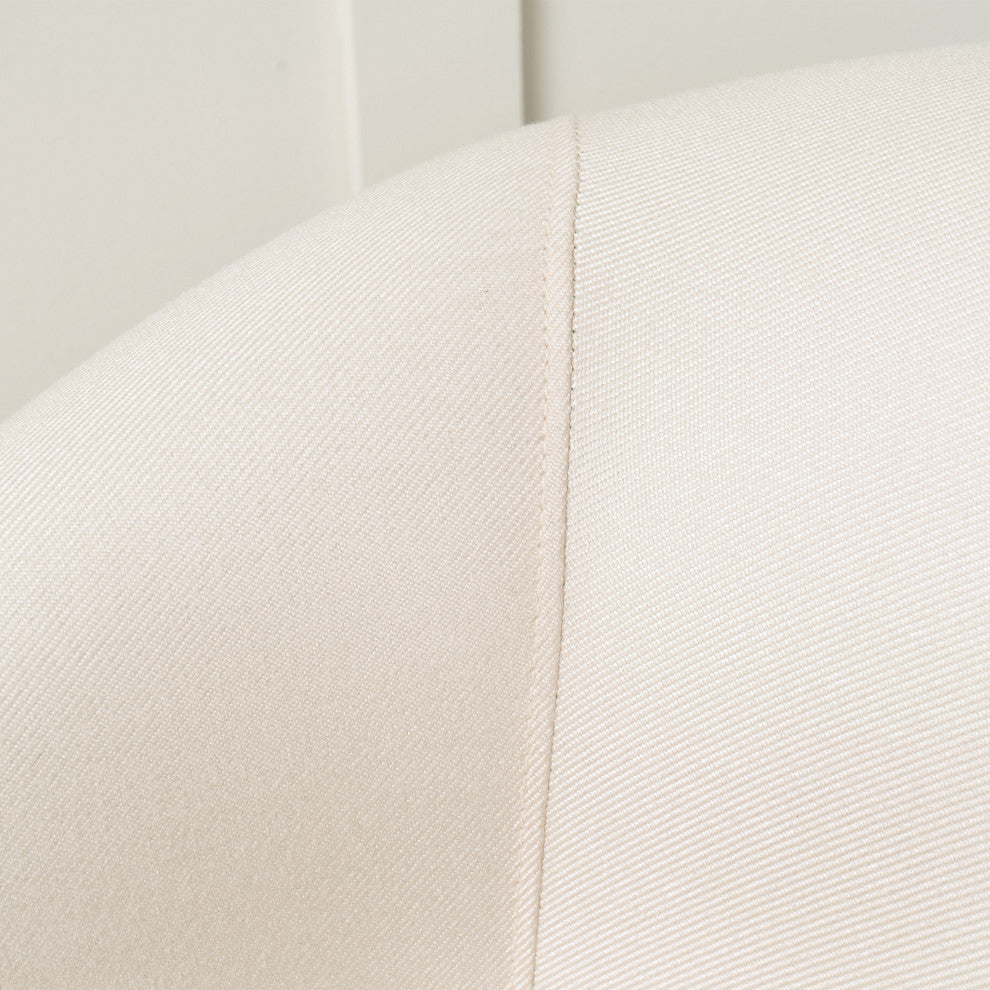 GDF Studio Charmaine Low Back Fabric Arm Chair, Beige