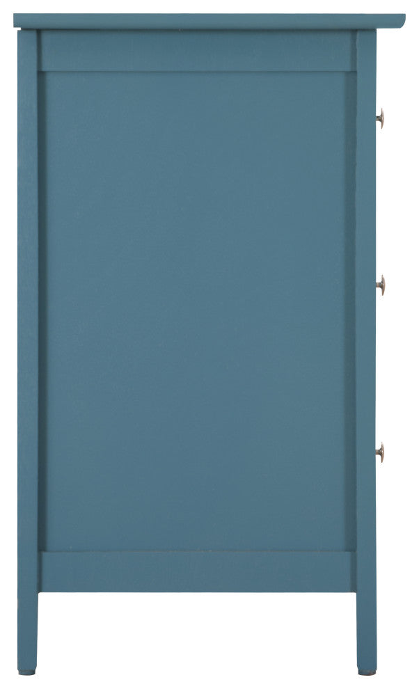 Drake 3-Drawer Nightstand, Teal