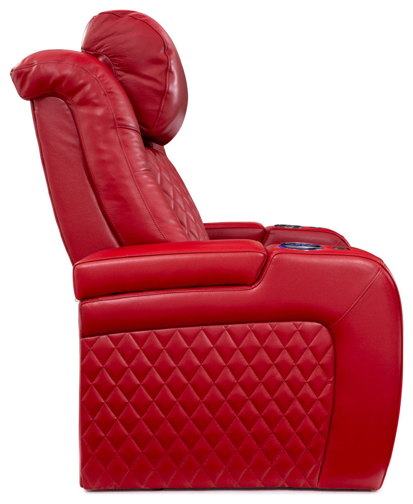 Seatcraft Capricorn Home Theater Seating, Red, Row of 4