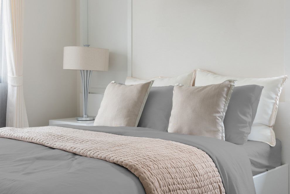 Organic 100% Eucalyptus Fiber Tencel 4-Piece Sheet Set, Gray, King
