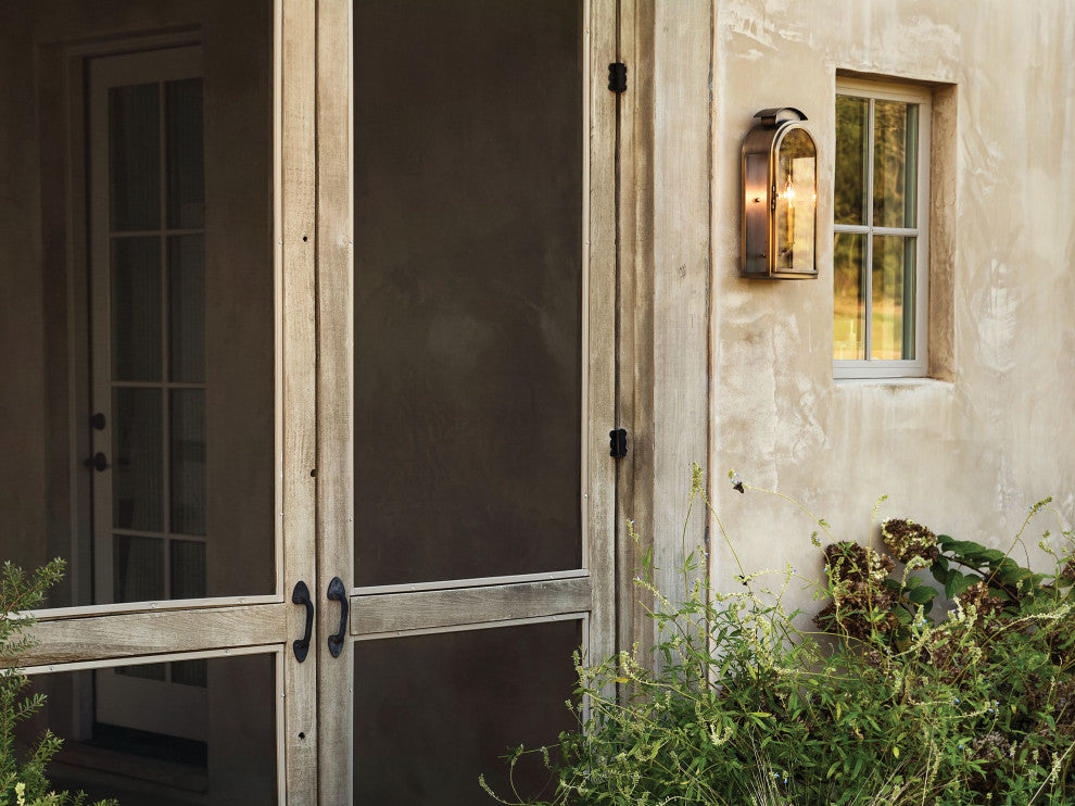 Hinkley Rowley Medium Wall Mount Lantern, Light Antique Brass