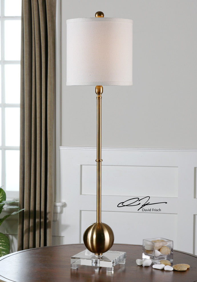 Uttermost Laton Buffet Lamp, Brushed Brass