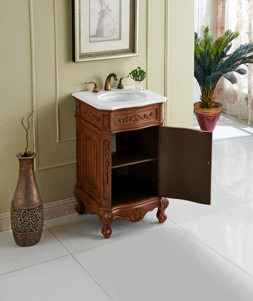 42" Single Bathroom Vanity, Teak