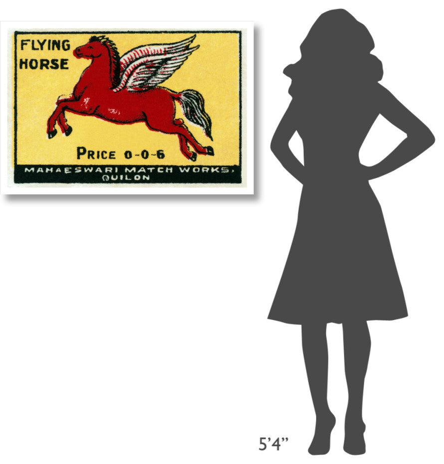 "Flying Horse Matches" Digital Paper Print by Phillumenart, 38"x26"