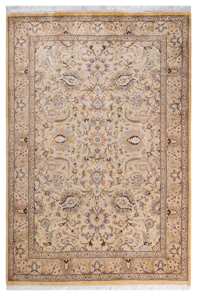 Mogul, One-of-a-Kind Hand-Knotted Area Rug Gray, 4' 1 x 5' 10