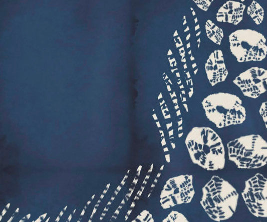 Fish Pool, Animal Print Beach Towel, Navy Blue