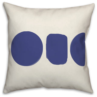 Horizontal Shapes Organic 3 16x16 Spun Poly Pillow