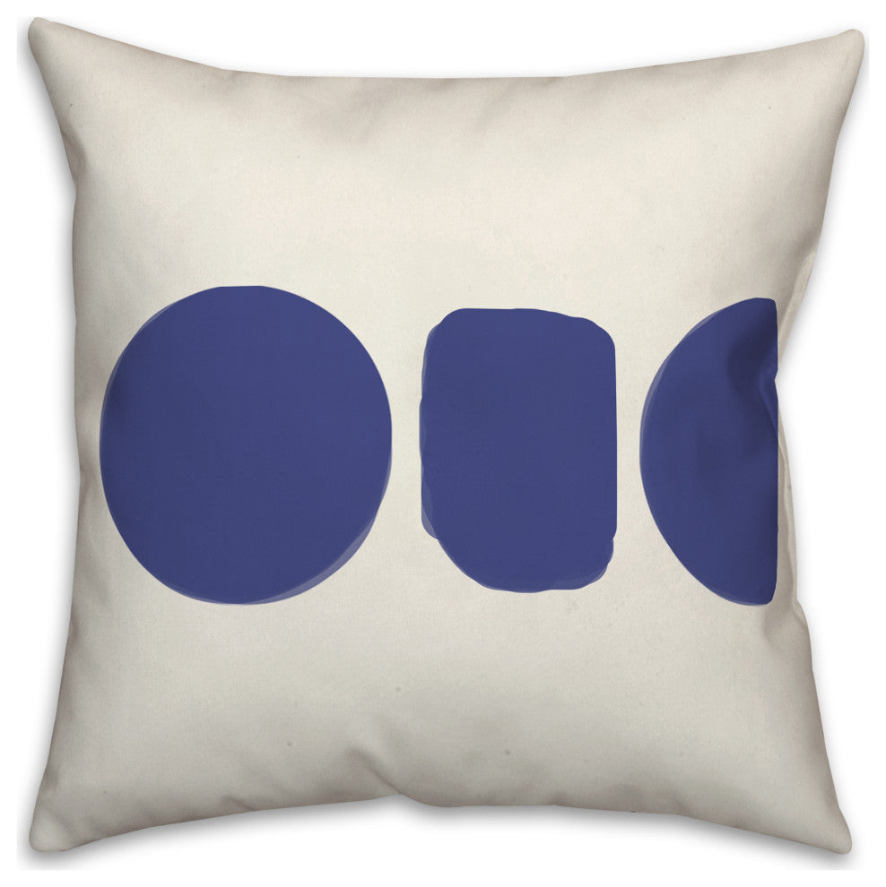 Horizontal Shapes Organic 3 16x16 Spun Poly Pillow