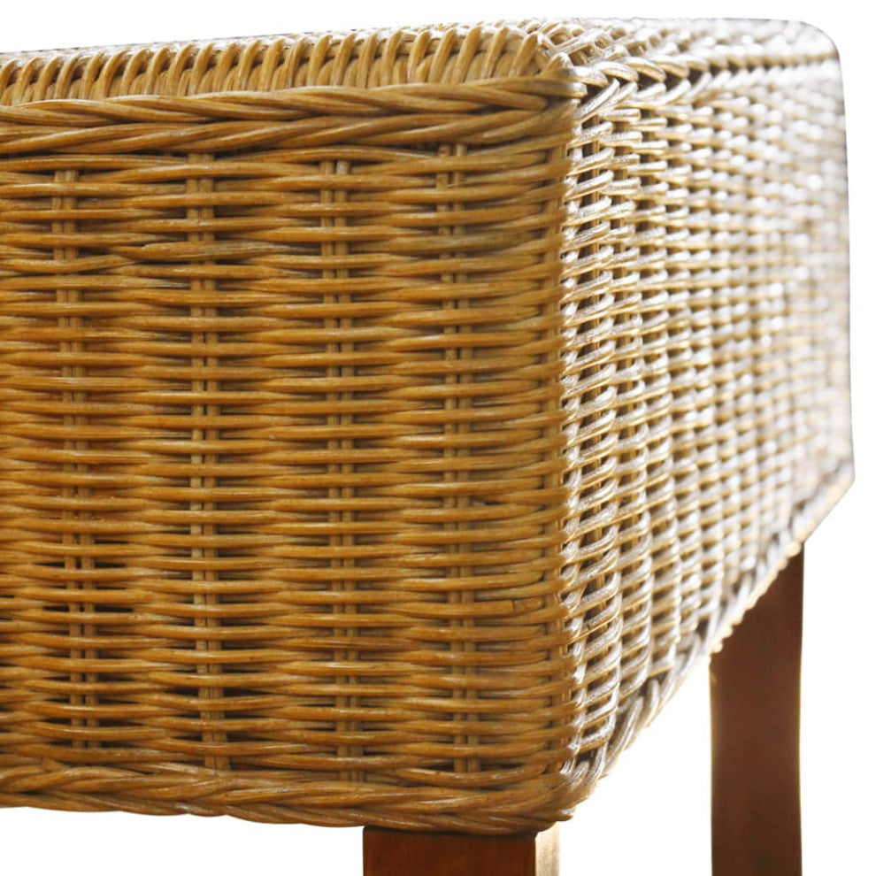 vidaXL Dining Chairs 6 pcs Brown Natural Rattan