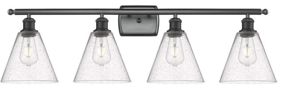 Innovations 516-4W-BK-GBC-84-LED 4 Light Bath Vanity Light, Matte Black