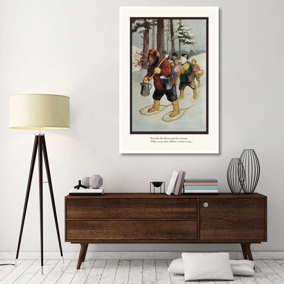 "Teddy Roosevelt's Bears: The Snow-Shoe Club" Print by R.K. Culver, 42"x62"