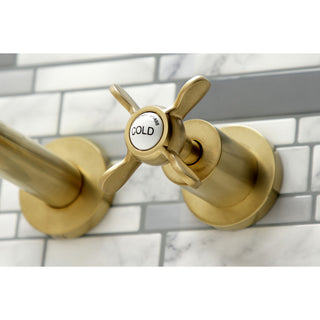 KS8057BEX Wall Mount Tub Faucet, Brushed Brass