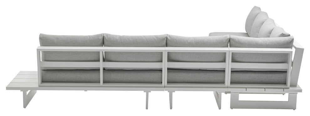 Maldives Grey Water Resistant Fabric Outdoor Patio Modular Sectional