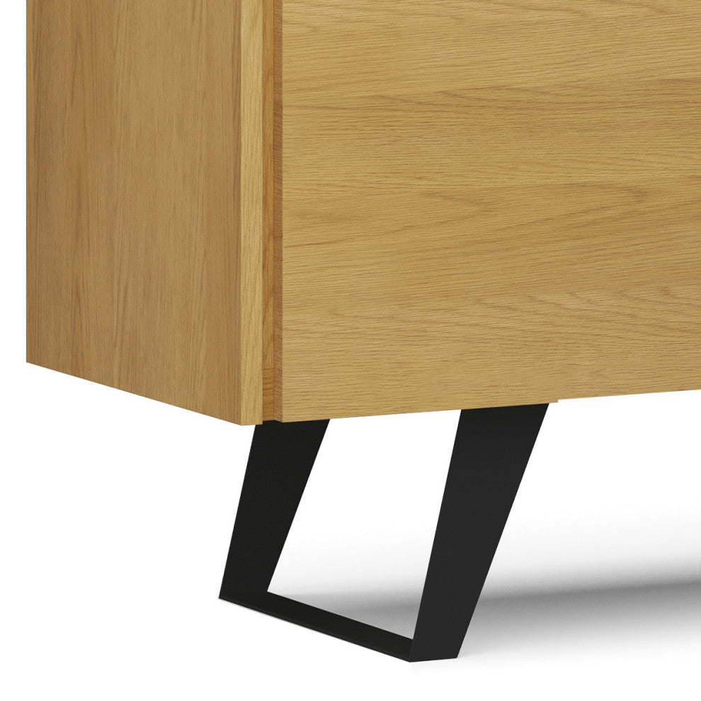 Lowry SOLID ACACIA WOOD TV Media Stand For TVs up to 70 inches, Oak