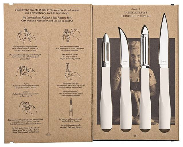 Degrenne L''Econome Starck Kitchen Peeler Pink, Set of 4
