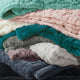 Madison Park Ruched Fur Throw, Ivory