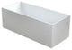 66" Polystone Rectangular Free-Standing Bathtub, Glossy White, No Faucet