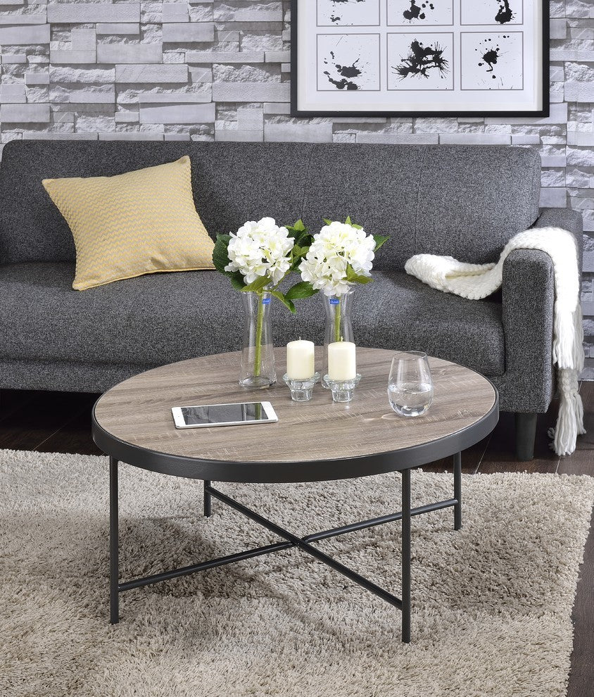 Acme Bage Coffee Table Weathered Gray Oak