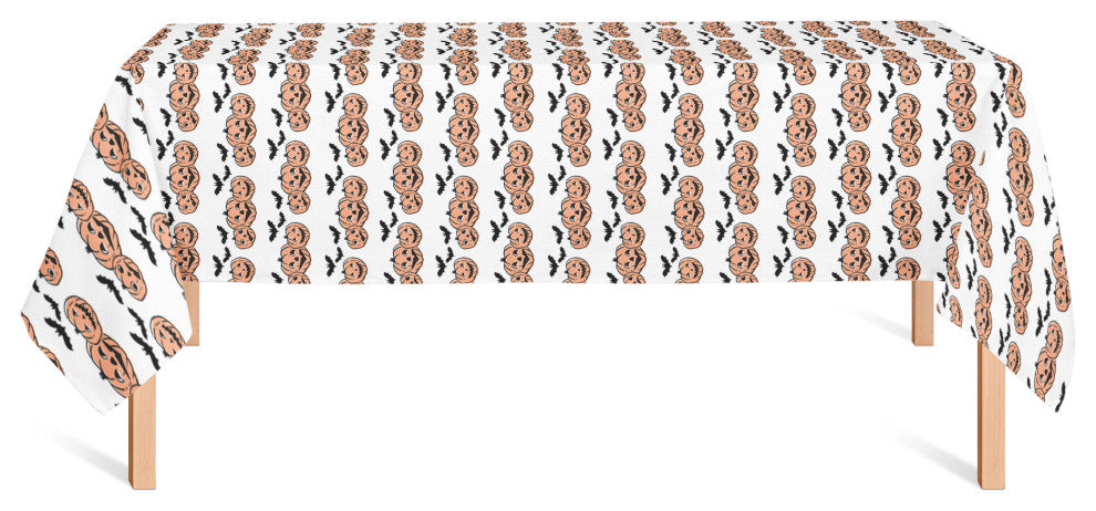 Jack-o-lanterns And Bats 58x102 Tablecloth