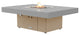 Rectangular Fire Pit Table, 48x36, Propane, Hilltop Gray, Beige