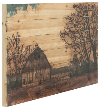 Erstwhile Barn 1 Arte de Legno Digital Print on Solid Wood Wall Art, 24"x36"