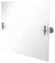 Frameless Landscape Beveled Edge Tilt Mirror, Matte Gray