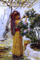 Frederick Arthur Bridgeman In the Courtyard, 18"x27" Wall Decal