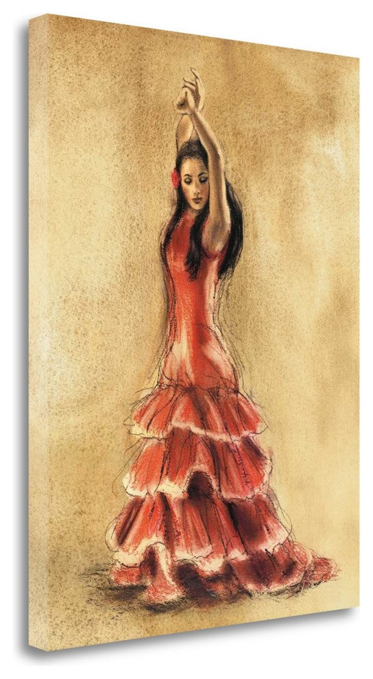 "Flamenco Dancer I" By Caroline Gold, Giclee Print on Gallery Wrap Canvas