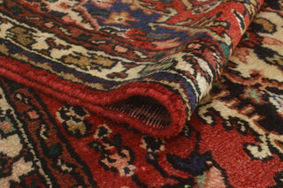 Fine Vintage Distressed Kathie Rust/Ivory Runner, 3'5x10'0