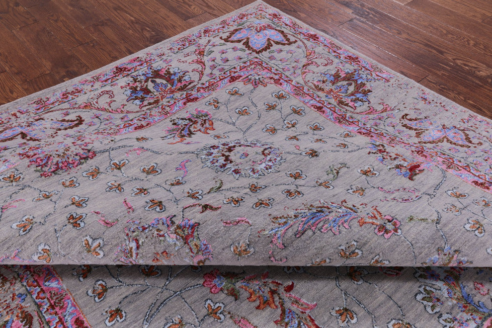 Wool and Silk Persian Handmade Rug 8' 2" X 10' 2" Q7089