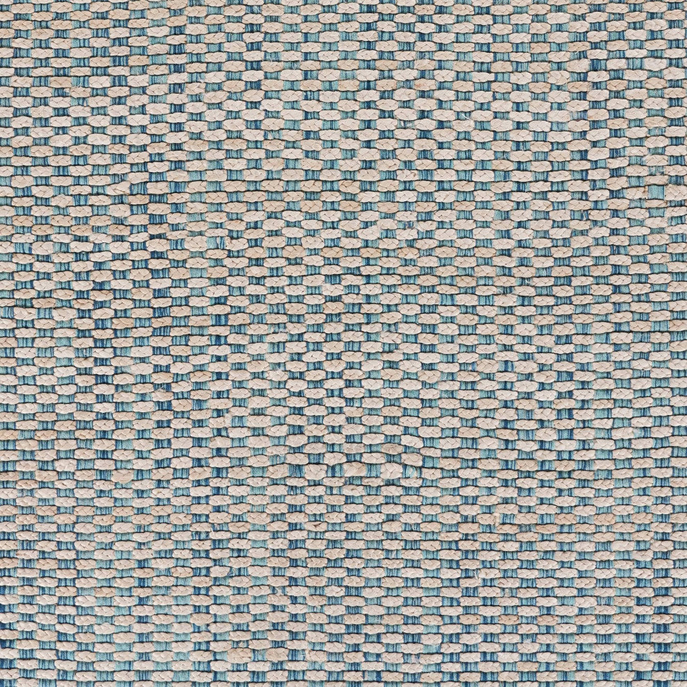 5" x 8" Blue and Beige Toned Area Rug